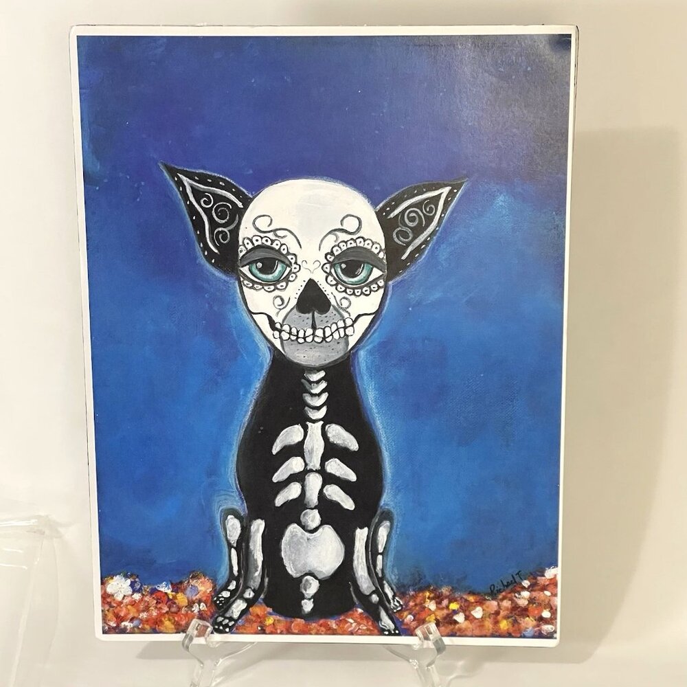 Chihuahua Dia de los Muertos Art Print Richard Trujillo Corrales NM 11" by 8.5"